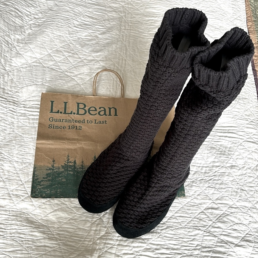 LL Bean Slipper Socks Mocs - Picture 8 of 12